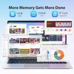 WITECOR 14" Portable Laptop, 16GB RAM, 256GB SSD