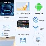 FLYCOAY 10-Inch Android Tablet with Keyboard and Case