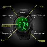 RSVOM Men's Waterproof Sport Watch with LED Backlight