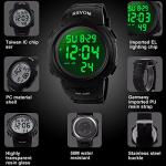 RSVOM Men's Waterproof Sport Watch with LED Backlight