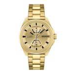 HUGO Men's Multifunction Quartz Watch with Gold Bracelet