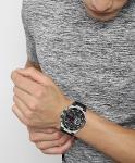 HUGO Wild Collection Men's Black Leather Watch