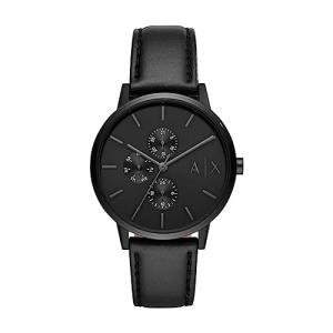 Armani Exchange Men's Quartz Watch with Leather Strap