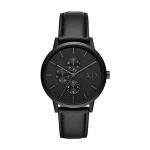 Armani Exchange Men's Quartz Watch with Leather Strap