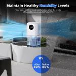 Portable 1800ML Dehumidifier with Timer & Lights