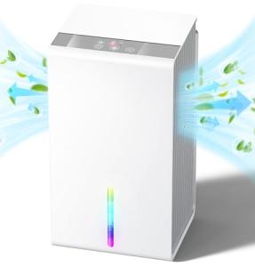 Portable Quiet Dehumidifier with LED & Auto Features