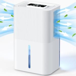 Quiet Portable Dehumidifier with Colorful LED Lights