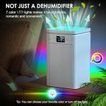 Portable 2200ml Dehumidifier with Timer and LED