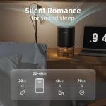Portable Dehumidifier with Color Light & Quiet Operation