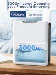 Compact 3000 ML Dehumidifier with Timer and Auto Defrost