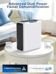 Compact 3000 ML Dehumidifier with Timer and Auto Defrost