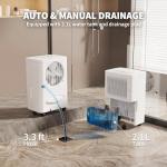 12L Dehumidifier with Auto Sensor and Night Mode