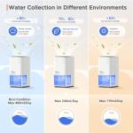 EasyAcc Quiet Electric Dehumidifier with LED Colors