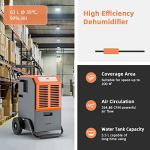 COSTWAY 63L Commercial Dehumidifier with Drainage Pipe