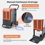 COSTWAY 63L Commercial Dehumidifier with Drainage Pipe