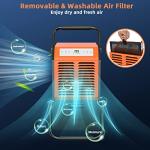 COSTWAY 63L Commercial Dehumidifier with Drainage Pipe