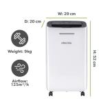 ElectriQ 12L Portable Dehumidifier for Homes