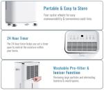 PureMate Compact 20L Portable Dehumidifier with Timer