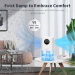 Portable 1700ML Ultra Quiet Dehumidifier for Home