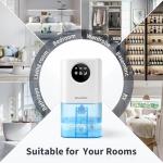 Portable 1700ML Ultra Quiet Dehumidifier for Home