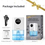 Portable 1700ML Ultra Quiet Dehumidifier for Home