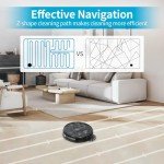 AIRROBO Robot Vacuum Cleaner - Robotic Vacuums with 2800Pa Suction Power, Ideal for Pet Hair, Hard Floors, and Low Carpets - Self-Charging, App Control - 120 Minutes Runtime.