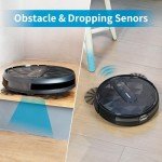 AIRROBO Robot Vacuum Cleaner - Robotic Vacuums with 2800Pa Suction Power, Ideal for Pet Hair, Hard Floors, and Low Carpets - Self-Charging, App Control - 120 Minutes Runtime.
