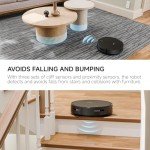 erabrospro Robot Vacuum with 3000Pa Powerful Suction, Brushless Tangle-Free Robotic Vacuum, 2.99" Super-Slim, 140Min Runtime, Vacuum Robot for Hard Floor/Carpet/Pet Hair, Remote/App/Voice Control