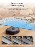 Eureka J20 Robot Vacuum and Mop with Self Emptying Base, Self Emptying Robot Vacuum, 8000Pa Suction, Auto Mop Washing & Hot Air Drying,3D Obstacle Avoidance, Cycling Belt-Mop Design
