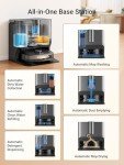 Eureka J20 Robot Vacuum and Mop with Self Emptying Base, Self Emptying Robot Vacuum, 8000Pa Suction, Auto Mop Washing & Hot Air Drying,3D Obstacle Avoidance, Cycling Belt-Mop Design