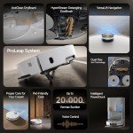 DREAME X50 Ultra White Robot Vacuum and Mop with Auto-Empty and Mop Self-Cleaning, 20,000Pa Suction, Obstacle Avoidance and 360° Navigation, Corner to Edge Deep Cleaning, Detangling Brush