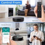 Smart Robot Vacuum and Mop Combo, App Control, 3 Cleaning Modes, Anti-Fall Sensors, Multi-Surface Cleaning, Self-Charging, 700Pa Suction Ideal for Pet Hair, Soft and Hard Floors, Black