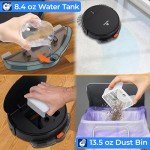 Smart Robot Vacuum and Mop Combo, App Control, 3 Cleaning Modes, Anti-Fall Sensors, Multi-Surface Cleaning, Self-Charging, 700Pa Suction Ideal for Pet Hair, Soft and Hard Floors, Black