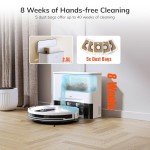 ILIFE A12 Pro Robot Vacuum and Mop Combo, Self Emptying Station for 60 Days, LiDAR Navigation, Home Mapping, No-Go Zones, App/Alexa/Remote Control, for Hard Floors