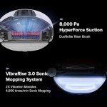 roborock S8 Max Ultra Robot Vacuum and Mop, All-in-One Dock, PreciSense LiDAR Navigation, Smart Dirt Detection, Self-Emptying, 8000Pa Suction for Various Floors, 20mm Auto Lifting for Carpet, White