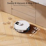 ILIFE A12 Pro Robot Vacuum and Mop Combo, Self Emptying Station for 60 Days, LiDAR Navigation, Home Mapping, No-Go Zones, App/Alexa/Remote Control, for Hard Floors