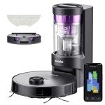 Eureka Robot Vacuum with Bagless Self Emptying Station, Robotic Vacuum and Mop Combo, 45-Day Capacity, 4000Pa Suction, Auto Lifting Mop, LiDAR Navigation, NER E10s BK