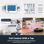 Eureka Robot Vacuum with Bagless Self Emptying Station, Robotic Vacuum and Mop Combo, 45-Day Capacity, 4000Pa Suction, Auto Lifting Mop, LiDAR Navigation, NER E10s BK