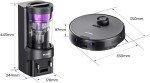 Eureka Robot Vacuum with Bagless Self Emptying Station, Robotic Vacuum and Mop Combo, 45-Day Capacity, 4000Pa Suction, Auto Lifting Mop, LiDAR Navigation, NER E10s BK
