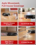 Yeedi S14 Plus Robot Vacuum and Mop, 18,000Pa Suction, OZMO Roller Mopping, ZeroTangle 2.0, TruEdge 3D Sensor, All-in-One Station with Auto Hot Water Washing & Self-Drying, Black