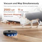 roborock Q7 Max Robot Vacuum and Mop, 30-Level Adjustable Water Flow, 4200Pa Suction, PreciSense LiDAR Navigation, No-Go & No-Mop Zones, 3D Mapping, App & Voice Control, Ideal for Pet Hair