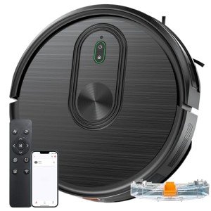 Robot Vacuum and Mop Combo, 2 in 1 Mopping Robotic Vacuum with Schedule, App/Bluetooth/Voice, Max Suction 3200Pa, Self-Charging Robot Vacuum Cleaner, Slim, Ideal for Pet Hair, Hard Floor, Carpet