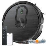 Robot Vacuum and Mop Combo, 2 in 1 Mopping Robotic Vacuum with Schedule, App/Bluetooth/Voice, Max Suction 3200Pa, Self-Charging Robot Vacuum Cleaner, Slim, Ideal for Pet Hair, Hard Floor, Carpet