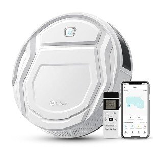 Lefant Robot Vacuum with Remote- Super Thin,Powerful Suction, Quiet,120 Mins Runtime, Self-Charging Robotic Vacuum Cleaner, APP/Voice/WiFi/Alexa Control,Ideal for Pet Hair and Hard Floor