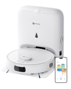 EXTRAVIS V5 Robot Vacuum and Mop, Self-Emptying Robotic Vacuum Cleaner, 8500Pa Suction, Pet Hair Tangle Cutter, Laser Navigation, Cat Laser, Carpet Detection, Ideal for Hard Floor, Tile, and Carpet