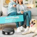 MANVINS Robot Vacuum and Mop Combo, WiFi/Alexa/App Scheduling, Smart Robotic Vacuum Cleaner, Ultra-Slim & Quiet, Tangle-Free, Auto Recharge, Robot Vacuum Cleaner for Pet Hair/Carpet/Hard Floor