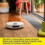 Kärcher RCV 5 Robot Vacuum Cleaner with Mop Function 5000Pa, Remote Control via App, LiDar Navigation, Dual Laser and AI, Floor Mapping, Obstacle Recognition, 140 min Run Time, Hard Floors and Carpets