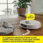 Kärcher RCV 5 Robot Vacuum Cleaner with Mop Function 5000Pa, Remote Control via App, LiDar Navigation, Dual Laser and AI, Floor Mapping, Obstacle Recognition, 140 min Run Time, Hard Floors and Carpets