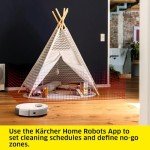 Kärcher RCV 5 Robot Vacuum Cleaner with Mop Function 5000Pa, Remote Control via App, LiDar Navigation, Dual Laser and AI, Floor Mapping, Obstacle Recognition, 140 min Run Time, Hard Floors and Carpets