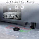 MONSGA Robot Vacuum and Mop Combo, 5000Pa Robotic Vacuum with 3.5L Self Emptying Station, Lidar Navigation Robot Vacuum Cleaner, 180mins Runtime, APP/Remote/Voice Control, for Hard Floors and Carpets